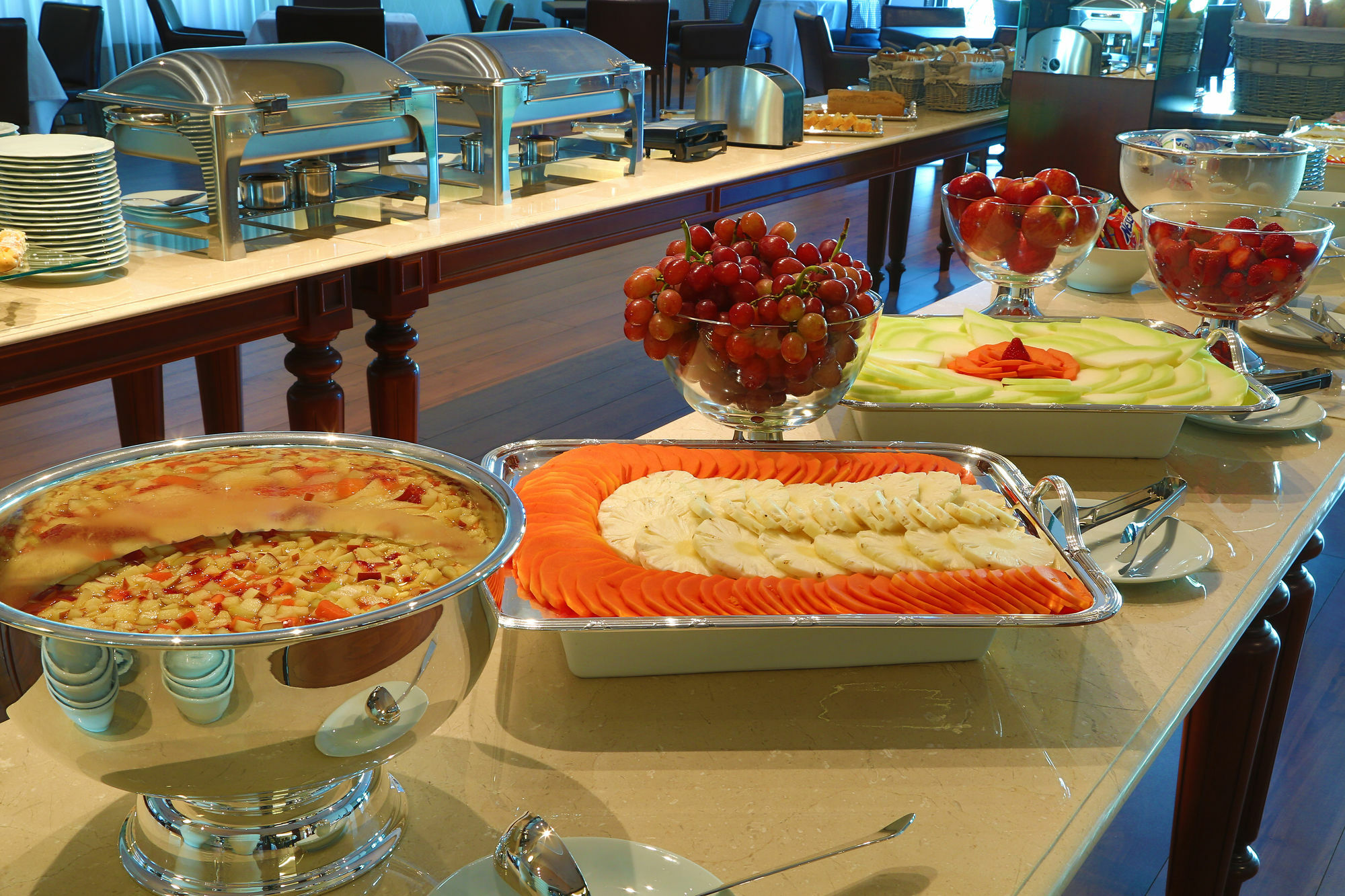 Hotel Mont Blanc Premium Ribeirão Preto Buitenkant foto A buffet at a hotel